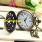 Retro Spider Web Hollow Necklace Quartz Pocket Watch Pendant Chain Men Women P01
