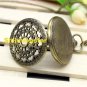Retro Spider Web Hollow Necklace Quartz Pocket Watch Pendant Chain Men Women P01
