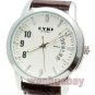 EYKI Black  Brown Leather Strap Fashion Quartz Wrist Watch Date Men Boy 86 Gift