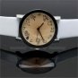 Lovely Simple Round Dial White Leather Band Quartz Wrist Watch Lady Girl Q2642