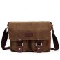 Vintage Messenger Backpack Shoulder Bag School Canvas Zipper Buckle Men Purse 86