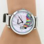 Color Zebra Round Dial Mesh Band Quartz Wrist Watch Women Lady Girl Q2676