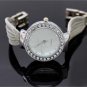 New Bangle Bracelet Silver Stainless Steel Crystal Dial Wrist Watch Lady B6931