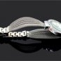 New Bangle Bracelet Silver Stainless Steel Crystal Dial Wrist Watch Lady B6931