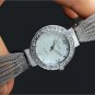 New Bangle Bracelet Silver Stainless Steel Crystal Dial Wrist Watch Lady B6931