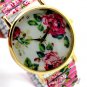 Cute Lovely Round Analog Stretchable Iron Quartz Wrist Watch Girl Women AB Q2076