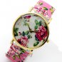 Cute Lovely Round Analog Stretchable Iron Quartz Wrist Watch Girl Women AB Q2076