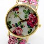 Cute Lovely Round Analog Stretchable Iron Quartz Wrist Watch Girl Women AB Q2076