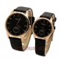 Charm Black Round Couple Lover Star Sky Leather Quartz Wrist Watch Women 86Hour