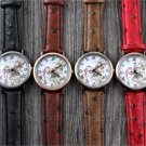 New Fashion World Map Dial Faux Leather Quartz Wrist Watch Unisex Boy Girl Gift