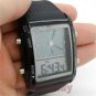 Black Digital Wrist LED Watch Rubber Quartz Alarm Day Date Mens Womens 86 D0201