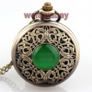 Bronze Hollow Necklace Pendant Chain Quartz Pocket Watch Men WomenLady Gift P267