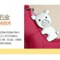 MILESI Red Horse Bear Leather Women Chain Car Purse Key Ring Fashion USA K0112