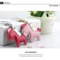 MILESI Red Horse Bear Leather Women Chain Car Purse Key Ring Fashion USA K0112