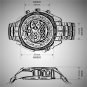 Waterproof Silver Quartz And LED Combine Stainless Steel Band Men USA L8906