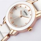 KIMIO Crystal Women White Quartz Wrist Watch Round Bracelet Analog USA K45504