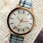 Fashion Round Leather Decoration Pattern Quartz Wrist Watch Women Hour USA Q3492