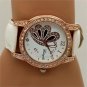 New Butterfly Round Dial Crystal Quartz Wrist Watch Band Lady Women Girl Gifts