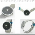 New Fashion Stainless Steel Black Movement Men Simple Wrist Watch Gift 86 Q1001