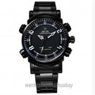 WEIDE Water Resist Analog LED Stainless Steel Sport Wrist Quartz Watch Men Gifts
