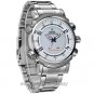 WEIDE Water Resist Analog LED Stainless Steel Sport Wrist Quartz Watch Men Gifts