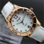 Fashion Simple Round Dial Crystal Quartz Wrist Watch Lady Women Gifts 5 Colors