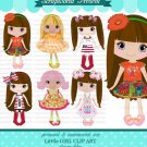 Best girls doll digital clip art BUY2 GET 1 FREE