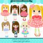 Best girls#2 doll digital clip art BUY2 GET 1 FREE