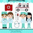 Doctor boy & girl digital clip art BUY2 GET 1 FREE
