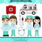 Doctor boy & girl digital clip art BUY2 GET 1 FREE