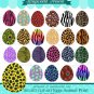 Eggs animal print Easter digital clip art BUY2 GET1 FREE