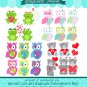 Vlentines day animal big set clip art BUY2 GET 1 FREE
