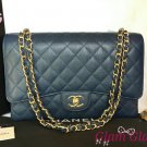 A36098 Blue Maxi Original leather Gold Hardware