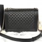 A67087 black sheepskin with ancient silver hardware