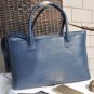 A66439 original navy blue leather silver hardware