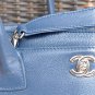 A66439 original navy blue leather silver hardware