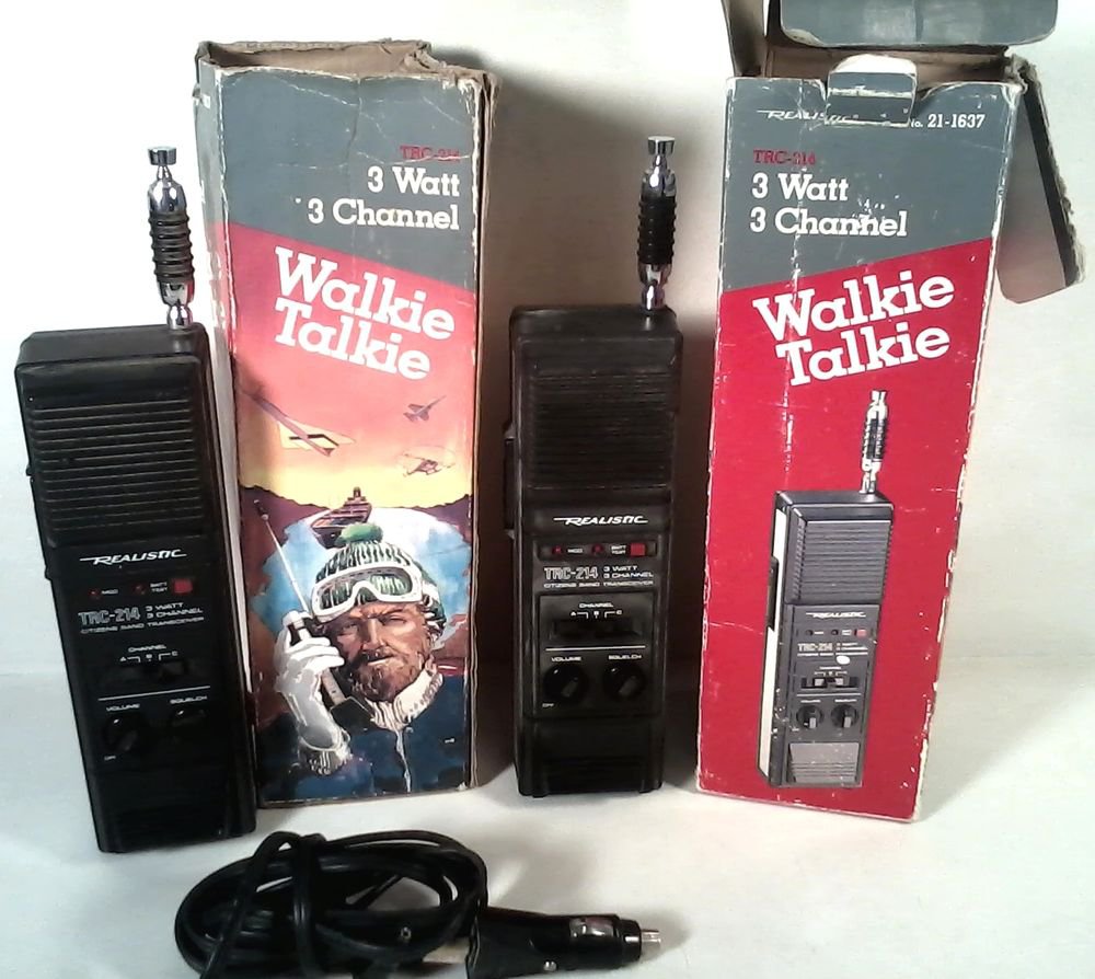 VINTAGE RADIO SHACK HAND HELD CB RADIO WALKIE TALKIES 21-1637 FREE ...