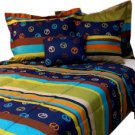 Peace Stripes BED COMFORTER Set King