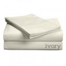 Luxe Collection 618ct Combed Cotton Sateen Weave Low Profile Sheet Sets Split Cal King Ivory