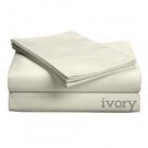 Luxe Collection 618ct Combed Cotton Sateen Weave Extra Deep Profile Fitted Sheets Queen Ivory