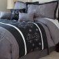 Lavish Home Julia 7 Piece Embroidered Comforter Set - Queen