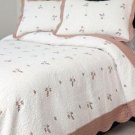 Lavish Home Peyton Embroidered Quilt 2 Pc. Set - Twin