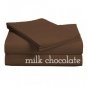 Classic Collection-Combed COTTON PERCALE Weave Low Profile Sheet Sets Full XL Milk Chocolate