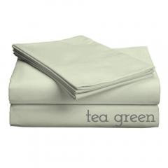 Classic Collection-300ct Combed COTTON PERCALE Weave Low Profile Sheet Sets Full XL Tea Green