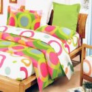Rhythm of Colors 100% Cotton 3PC Mini Comforter Cover/Duvet Cover Set (King Size)