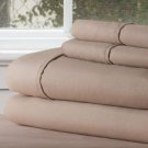 Lavish Home Series 1200 3 Piece TwinXL Sheet Set- Khaki