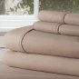 Lavish Home Series 1200 3 Piece TwinXL Sheet Set- Khaki