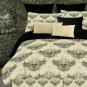 Winged Skull Sheet Set King Khaki/Black