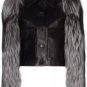 Ladies Soft Lamb Nappa Leather Fox Fur Sleeves Jacket-XSmall