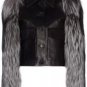 Ladies Soft Lamb Nappa Leather Fox Fur Sleeves Jacket- Medium